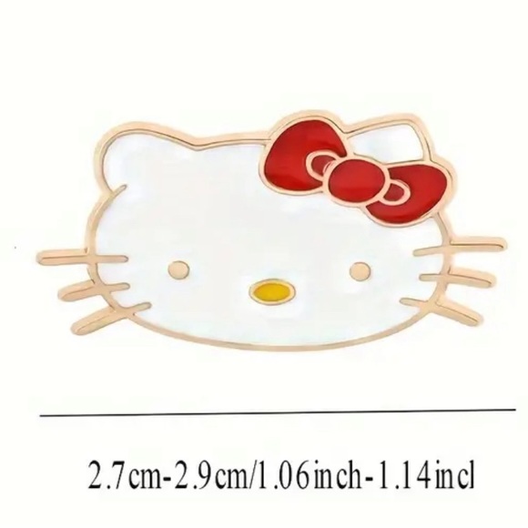 Hello Kitty - set of 5 Hello Kitty enamel pins - measurements in pics - new - Picture 3 of 3
